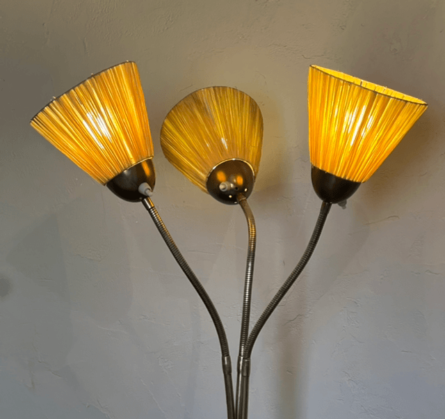 Lampadaire vintage 3 branches flexibles