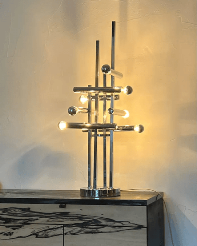 Grande lampe à poser 70’ série Metric design G.Sciolari