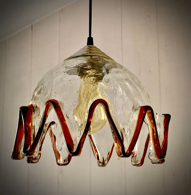 Grande suspension verre murano Mazzega